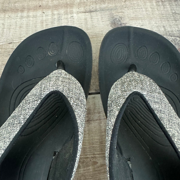 Aerothotic Sandals Women's EU 37 US 6 Arch Support Comfort Beach Flip Flop Gray - Picture 9 of 12